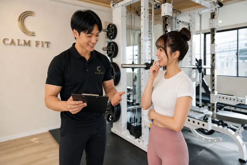 トレーナーがヒアリングしながらトレーニングメニューを提案